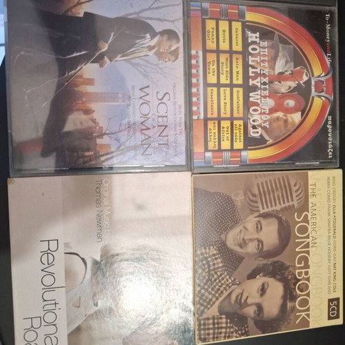CD collection used, 2 movie soundtracks and 2 movie song compilations