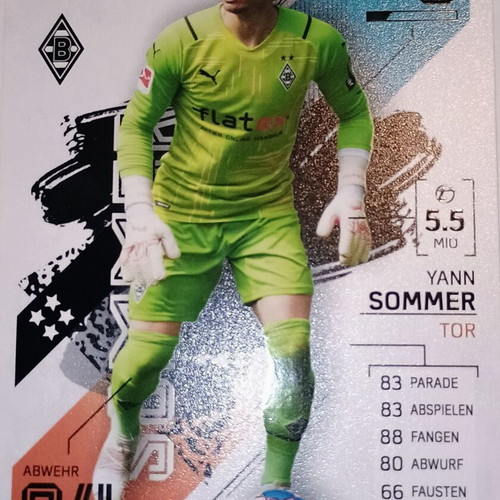 Yann Sommer Borussia Mönchengladbach collectible card like new