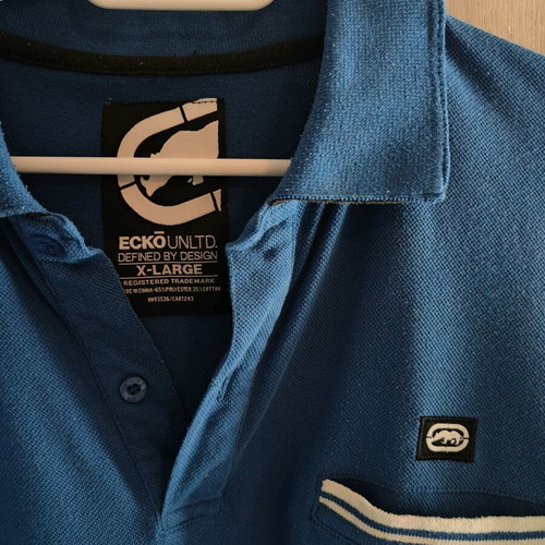 Ecko Unltd polo men's t-shirt used, size XL, blue