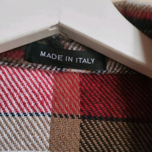 Checked shacket shirt new, very warm and soft, made in Italy