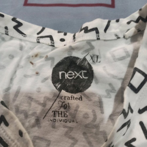 Men's t-shirt with pattern XL used, white