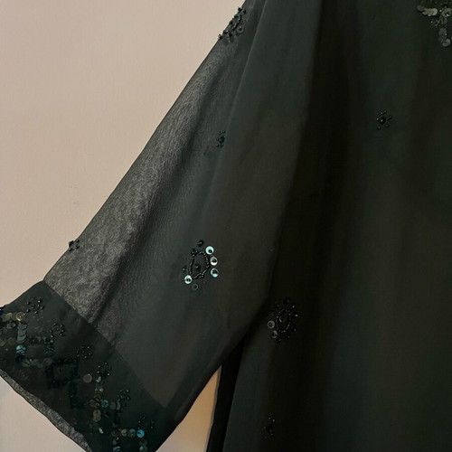 Vintage kaftani summer dress like new, black with sequins