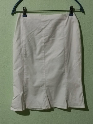 Women's cotton skirt like new, white, size S