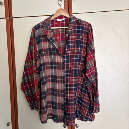Plaid shirt Paprika 4XL like new, 100% cotton, long sleeve