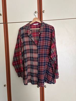 Plaid shirt Paprika 4XL like new, 100% cotton, long sleeve