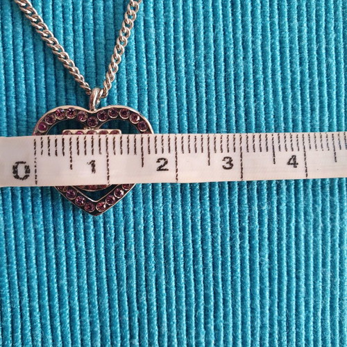Salvatore Ferragamo authentic necklace like new with purple and silver crystals