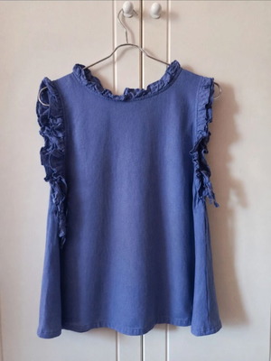 Regalinas linen blouse like new, purple, one size