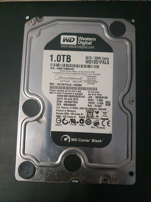 HDD Western Digital Black 1TB used, for spare parts