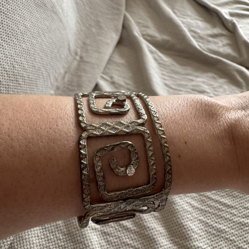 Ancient Greek style bracelet with transparent stones used