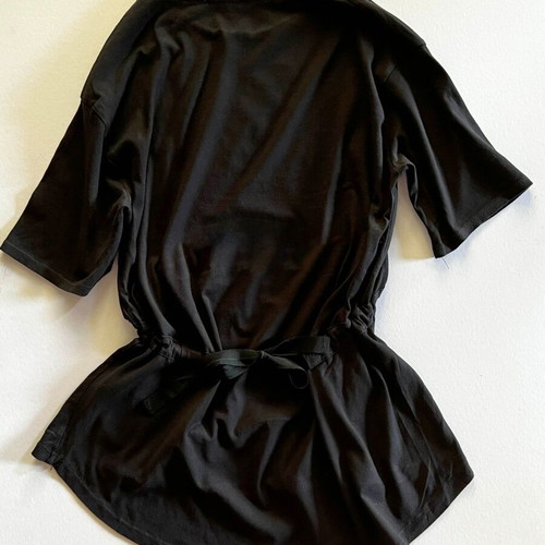 Zara Trafaluc black asymmetrical blouse used, size S-M