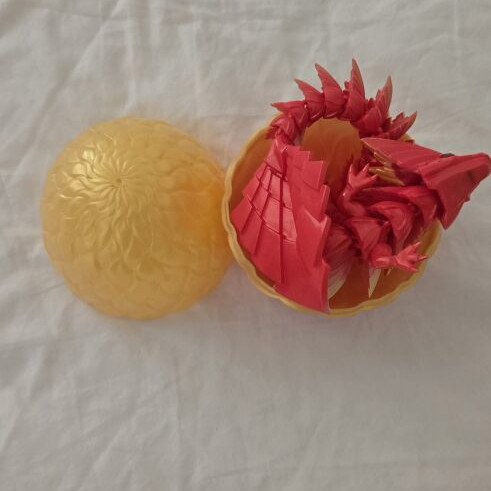Dragon figure like new, red and yellow