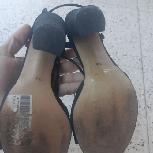 Tsakiris Mallas black open pumps size 38 like new