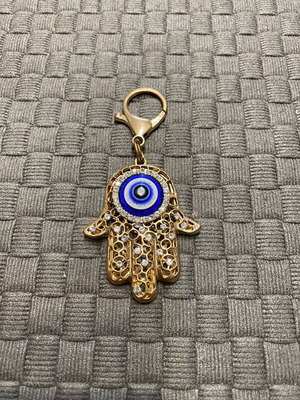 Hamsa Hand Keychain with Rhinestones new