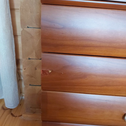 Cherry bedroom set used, 6-piece solid wood