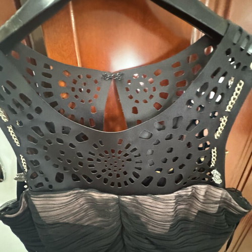 Mini dress Tassos Mitropoulos like new, black and beige