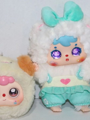 Anime plush baby animal toys, set of two