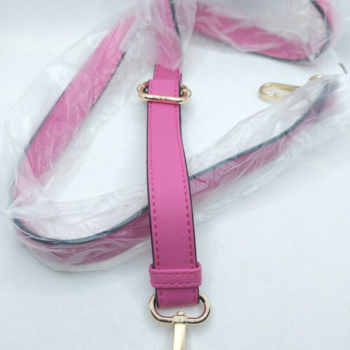 Adjustable bubblegum pink bag strap