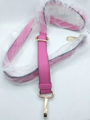 Adjustable bubblegum pink bag strap