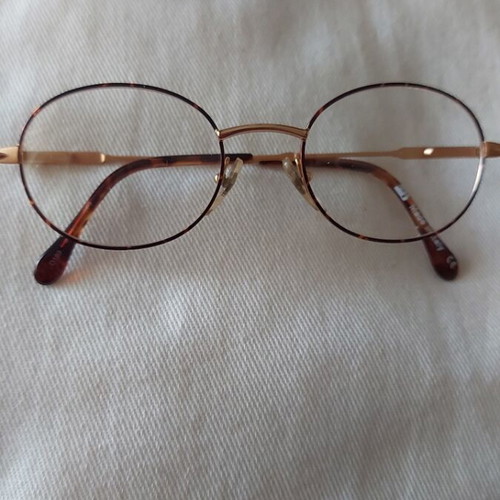 Vintage eyeglass frame like new, gold with brown tortoiseshell