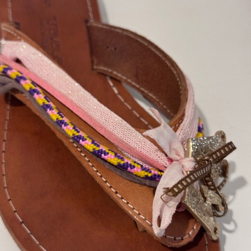 Children's leather flip flops like new, size 35