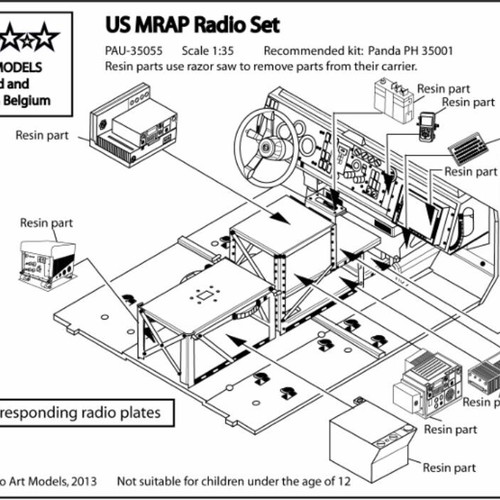 Pro-Art Models 35055 1/35 US MRAP Radio Set like new