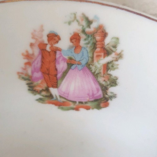 Vintage plates used, pack of 2, 1950s