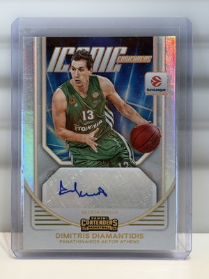Dimitris Diamantidis Iconic Auto Contenders 25-26 Euroleague Panini κάρτα μεταχειρισμένη