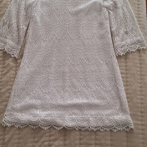 White lace mini dress, size Small