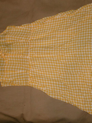 H&M checked mini dress new, size 40/L, yellow