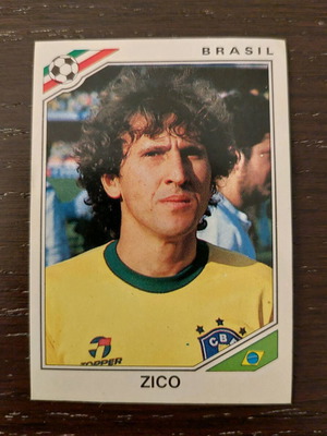 ZICO BRAZIL WORLD CUP MEXICO 86 AUTHENTIC PANINI ONLY FOR COLLECTORS