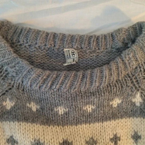 90s wool sweater with traditional Fair Isle pattern, like new