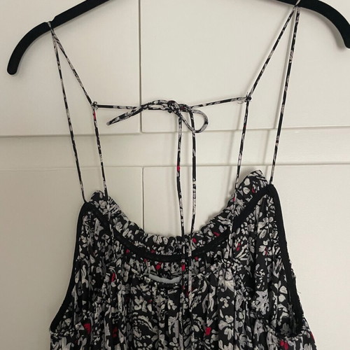 Zara maxi dress black with low back, medium, like new