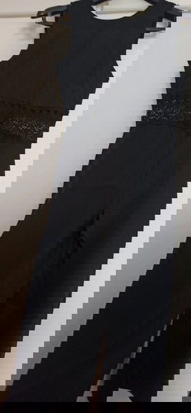 Regalinas μαύρη ολόσωμη φόρμα Medium με διάτρητο κέντημα