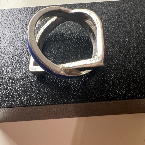 Camden Town ring used, silver and blue, Celtic design