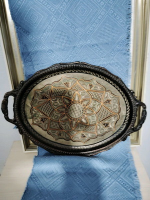 Engraved copper plate from Turkey, very old