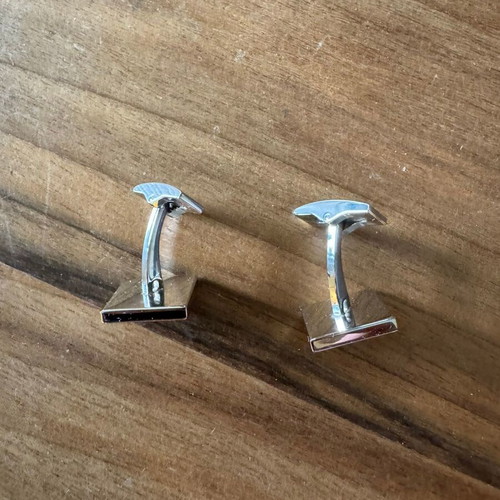 S.T. Dupont Paris cufflinks like new, black and silver