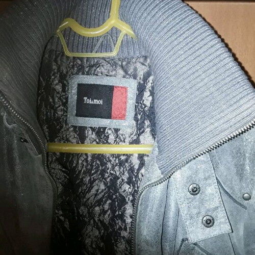 Toi & Moi women's jacket used, gray, genuine leather, sizes M-L