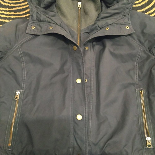 Replay bomber jacket with hood like new, size M-L, navy blue
