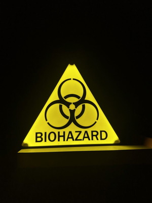 Lightbox Biohazard 3D print like new, USB powered