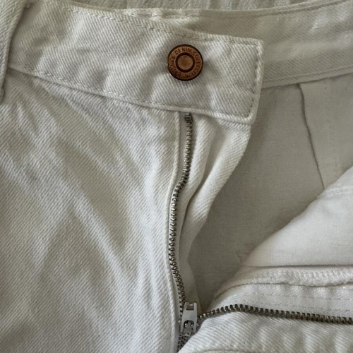 Bershka Mom denim white shorts