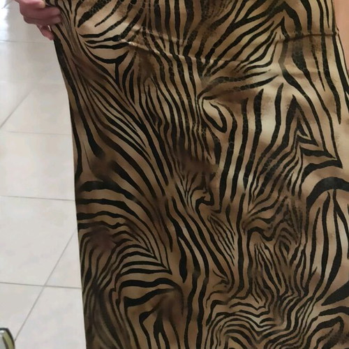 Maxi dress animal print with open back and bikini top, new
