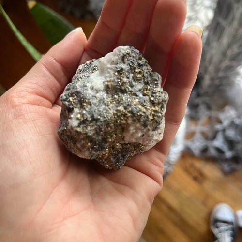 Pyrite and Quartz new mineral specimen