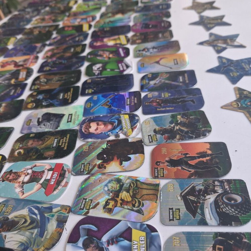 Fortnight metal tags used, pack of 87 from mixed seasons