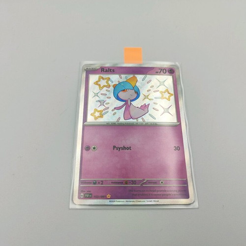 Ralts 153/091 Paldean Fates Baby Shiny Rare Pokemon new