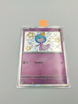 Ralts 153/091 Paldean Fates Baby Shiny Rare Pokemon καινούργιο