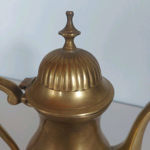 Vintage brass pitcher decorative used