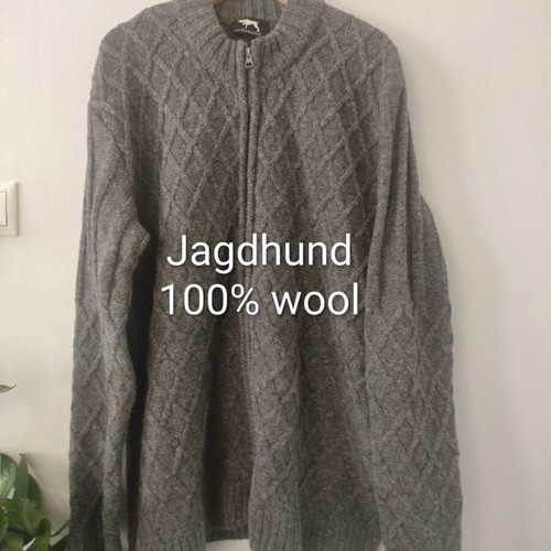 Jagdhund gray 100% wool vest XXL like new