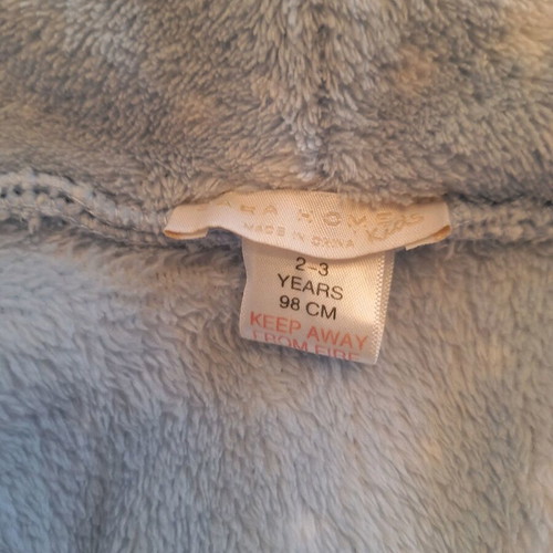 Zara Home Kids turquoise children's robe like new for ages 2-3