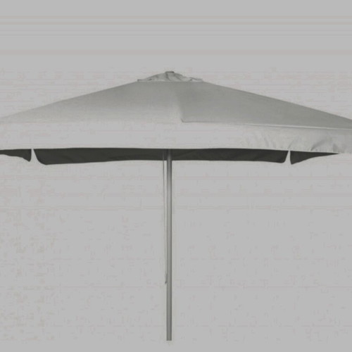 Professional heavy-duty umbrella like new, white with base 4x4
