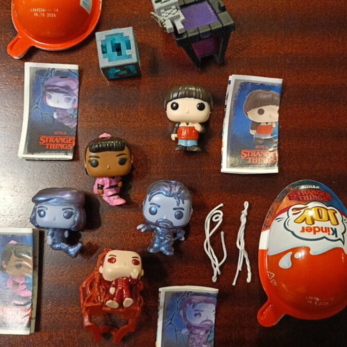 Kinder Funko Stranger Things and Minecraft Bundle of 6 New